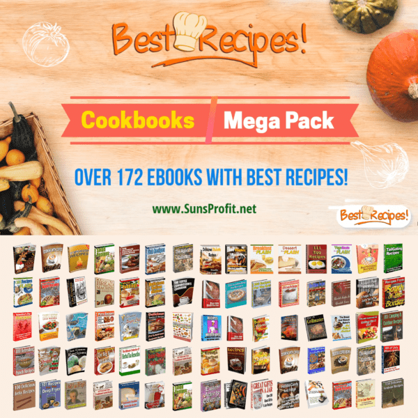 Over 172 eBooks with Best Recipes + 22 Bonuses Packages