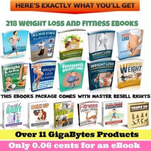 Full Set - 218 Weight Loss and Fitness eBooks (Over 11 GigaBytes Products!)