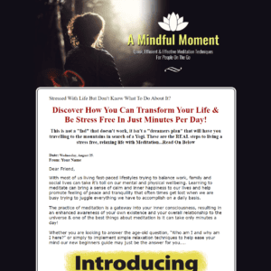 Automated Website: A Mindful Moment