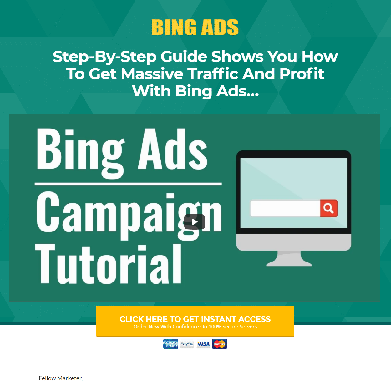 Automated Website: Bing Ads – Digital Products Pro