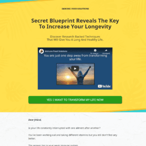 Automated Website: Immune Food Solutions