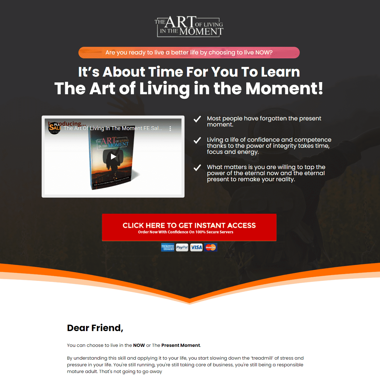 Automated Website: The Art Of Living In The Moment – Digital Products Pro