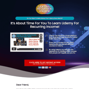 Automated Website: Udemy For Recurring Income