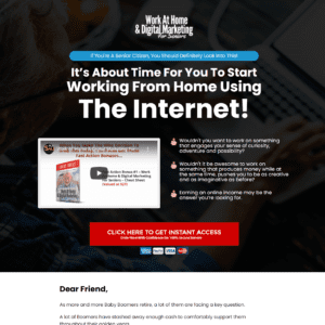 Automated Website: Work At Home And Digital Marketing For Seniors