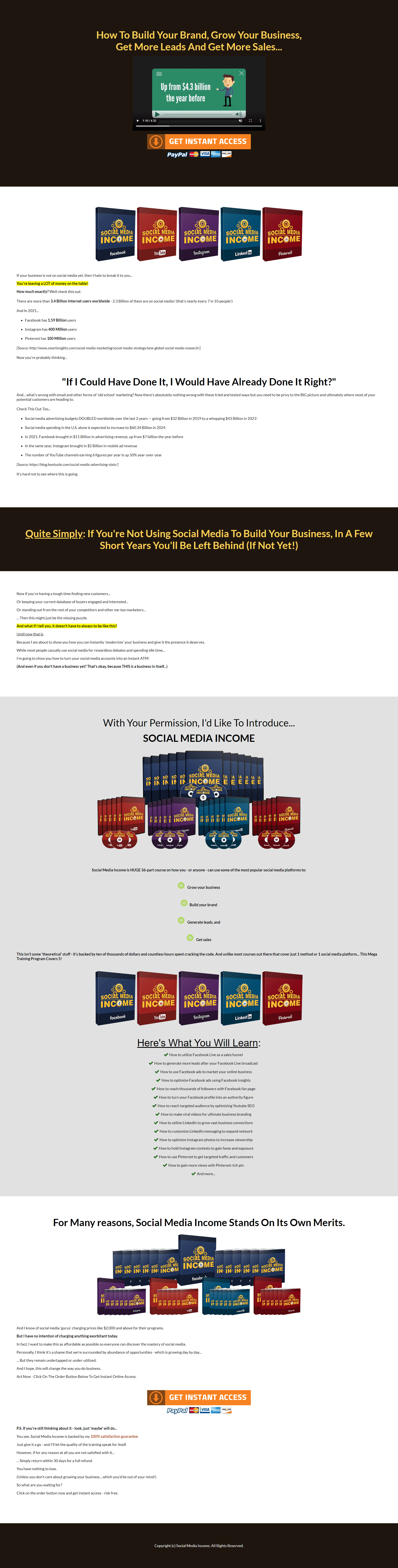 Automated Website: Social Media Income with 5 Bundle Products – Digital ...
