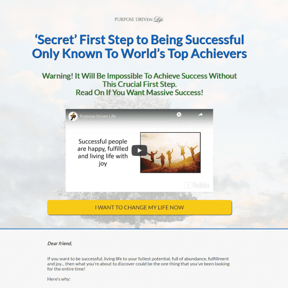 Automated Website: Purpose Driven Life – Digital Products Pro