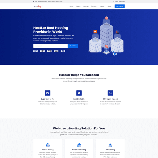 Hostix – Premium HTML Responsive Website – Digital Products Pro