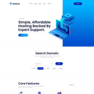Pi Host 3 - Premium HTML Responsive Website