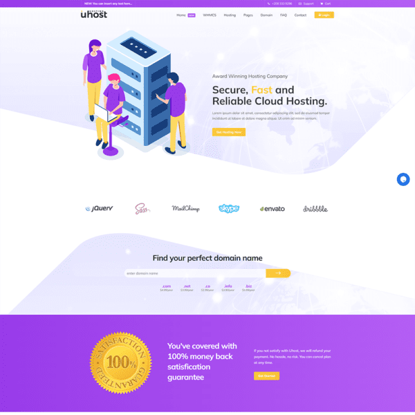 Web Hosting 8 – Premium HTML Responsive Website – Digital Products Pro