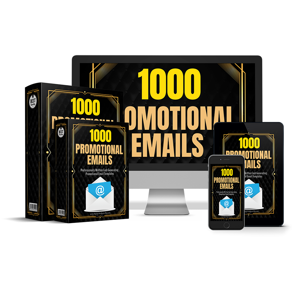 1000 Promotional Emails (Unrestricted PLR) – Digital Products Pro