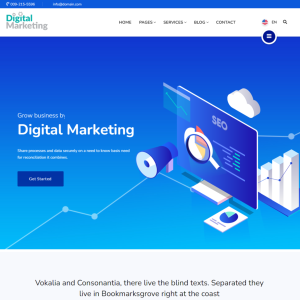 Digital Marketing & Seo Agency 3 – WordPress Website – Digital Products Pro