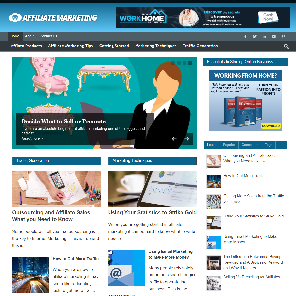 Affiliate Marketing – PreMade WordPress Blog – Digital Products Pro