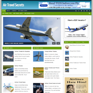 Air Travel - PreMade WordPress Blog