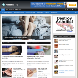 Arthritis Blog - PreMade WordPress Blog