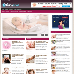 Baby Care - PreMade WordPress Blog