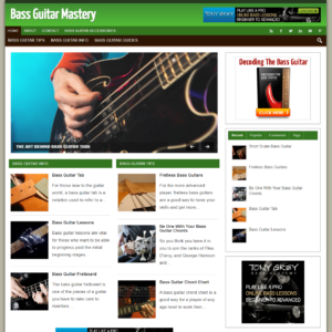 Bass Guitar - PreMade WordPress Blog