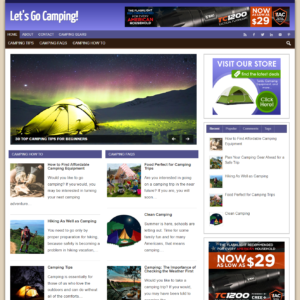 Camping Blog - PreMade WordPress Blog
