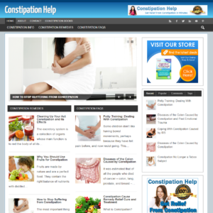 Constipation Help - PreMade WordPress Blog