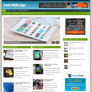 Create Mobile Apps - PreMade WordPress Blog
