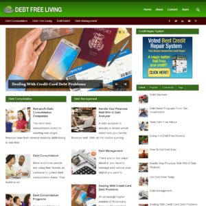 Debt Free - PreMade WordPress Blog