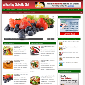 Diabetic Diet - PreMade WordPress Blog