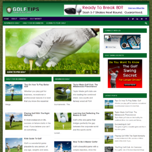 Golf Tips - PreMade WordPress Blog