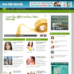 Grow Taller - PreMade WordPress Blog