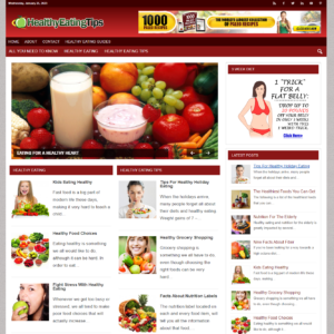 Healthy Eating - PreMade WordPress Blog