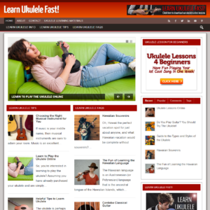 Learn Ukulele - PreMade WordPress Blog