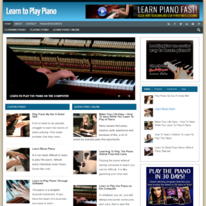 Learn Piano - PreMade WordPress Blog