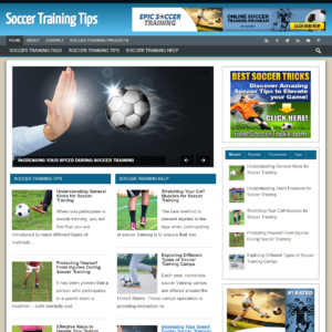 Soccer Training - PreMade WordPress Blog
