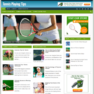 Tennis Playing Tips - PreMade WordPress Blog