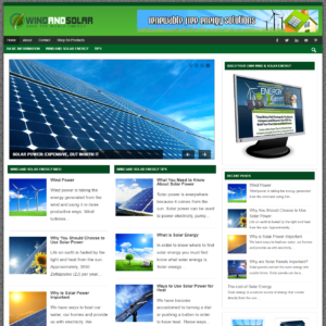 Wind And Solar - PreMade WordPress Blog